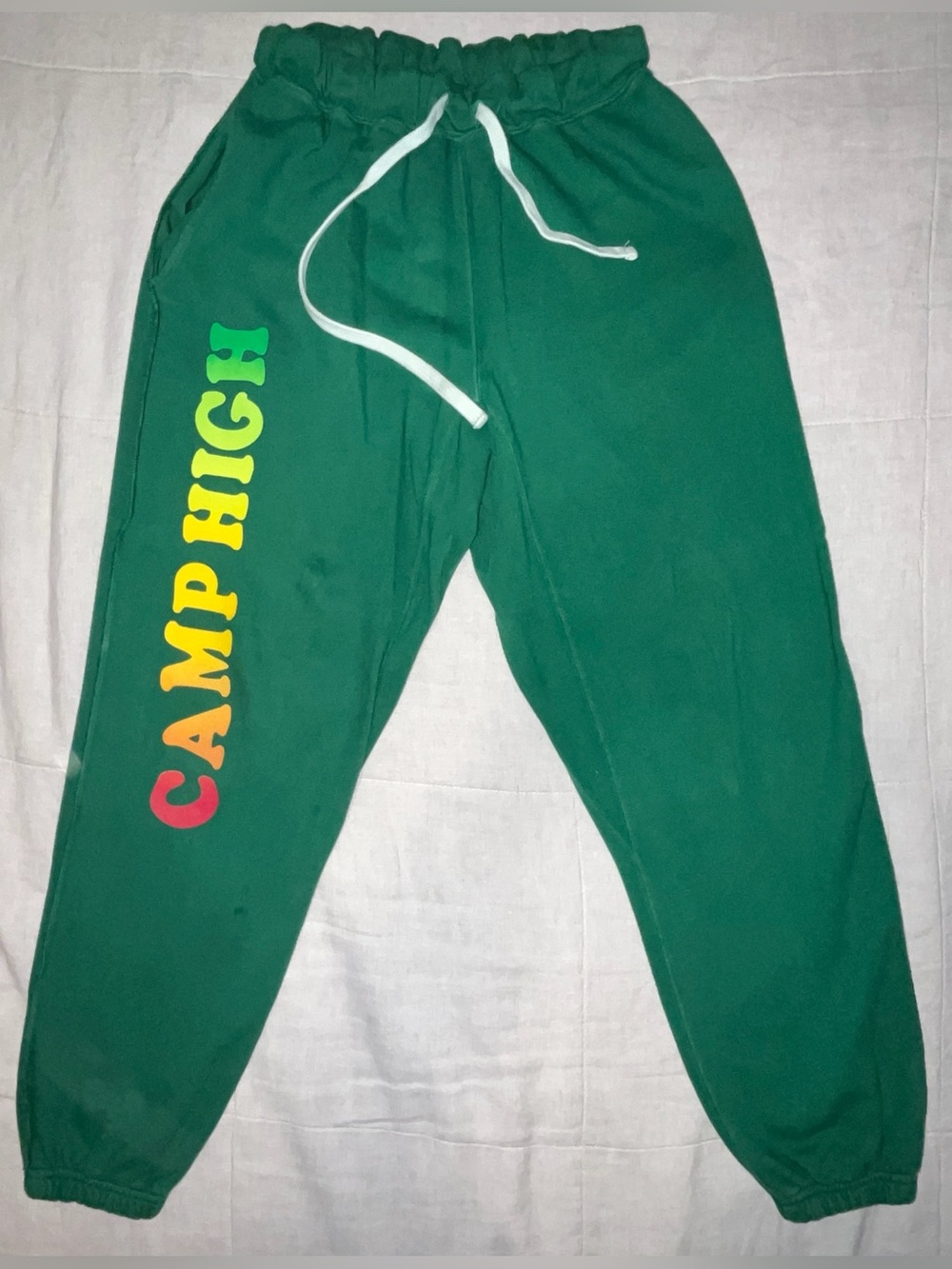 Camp High Collective LA designer streetwear Green Cotton Sweats Sweatpants